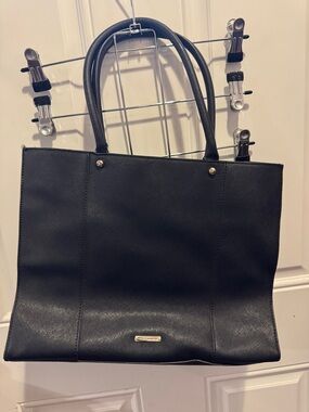 Rebecca Minkoff Black Saffiano Tote with Double Handles